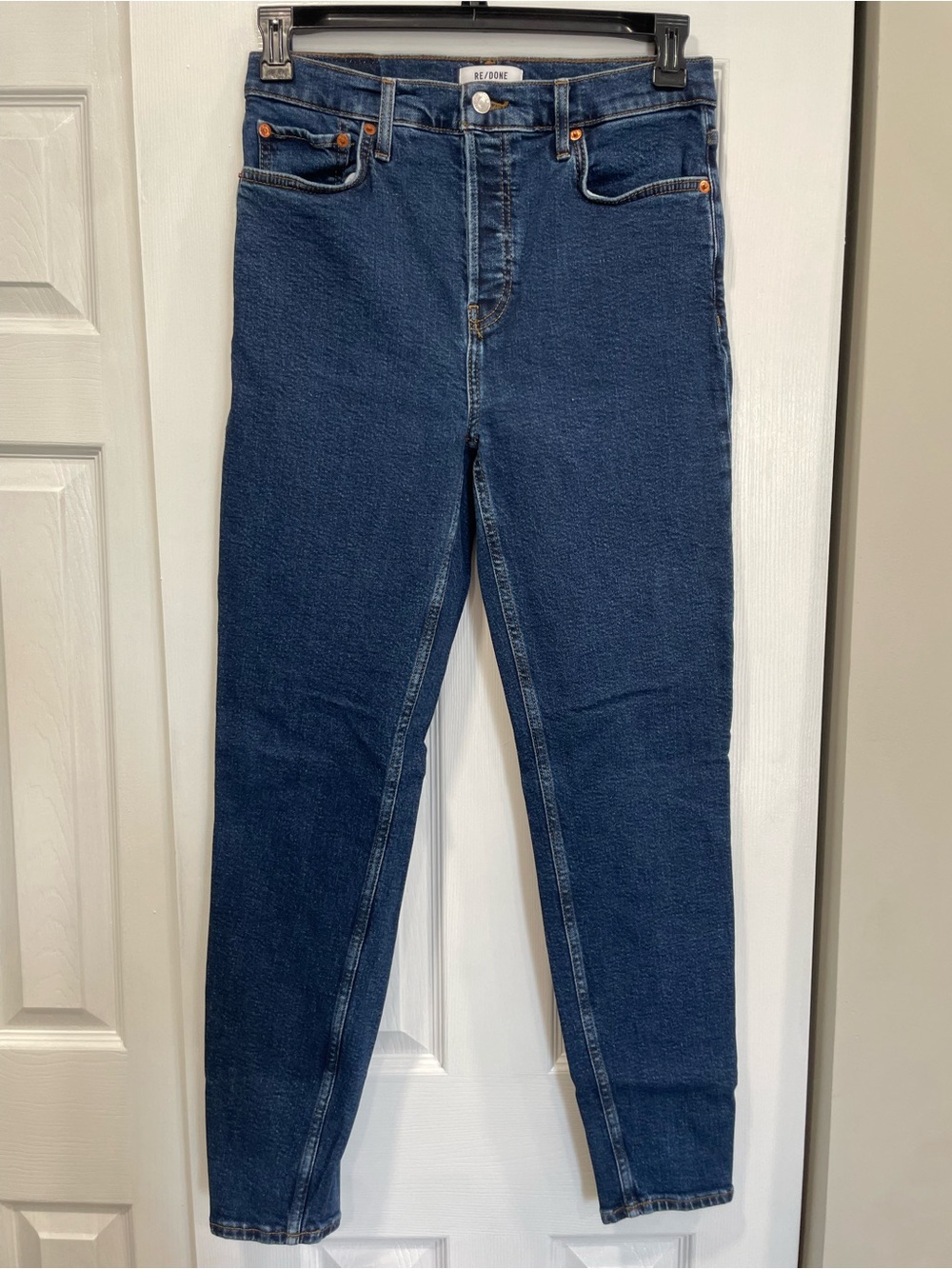 Re/Done High-Rise Skinny Jeans in Dark Blue | 28 | excellent condition!